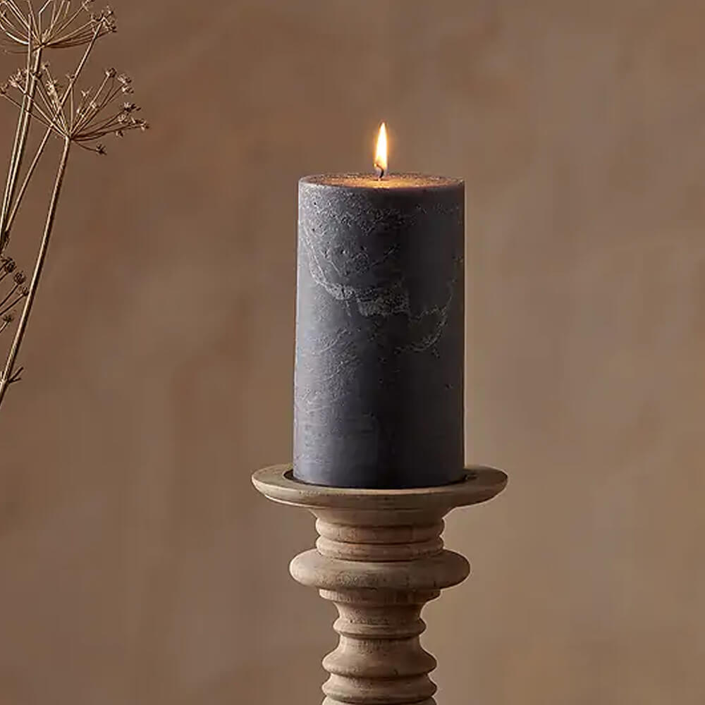 Nkuku Rustic Soy Blend Large Pillar Candle 15x8cm